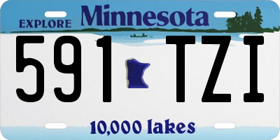 MN license plate 591TZI