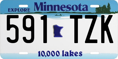 MN license plate 591TZK
