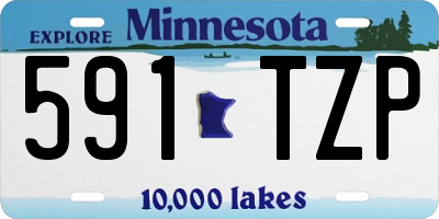 MN license plate 591TZP