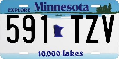 MN license plate 591TZV