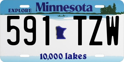 MN license plate 591TZW
