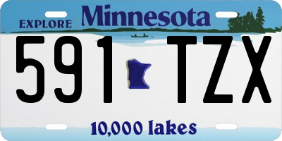 MN license plate 591TZX
