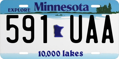 MN license plate 591UAA
