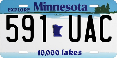 MN license plate 591UAC