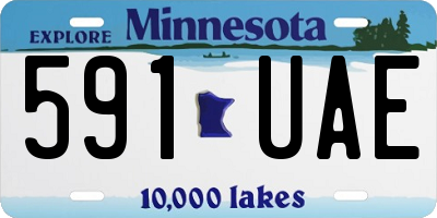 MN license plate 591UAE