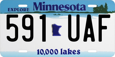 MN license plate 591UAF