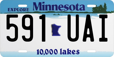 MN license plate 591UAI