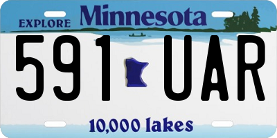 MN license plate 591UAR