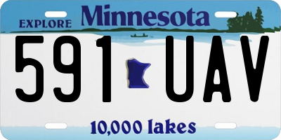 MN license plate 591UAV