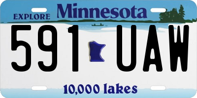 MN license plate 591UAW