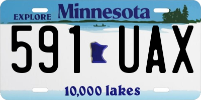 MN license plate 591UAX