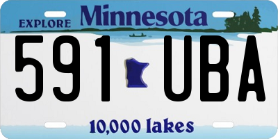 MN license plate 591UBA