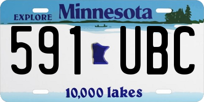 MN license plate 591UBC