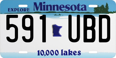MN license plate 591UBD
