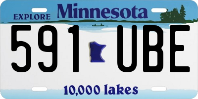 MN license plate 591UBE