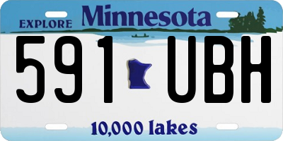 MN license plate 591UBH