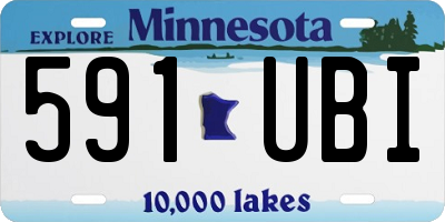 MN license plate 591UBI