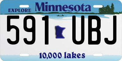 MN license plate 591UBJ