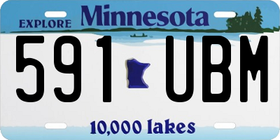 MN license plate 591UBM