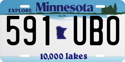 MN license plate 591UBO