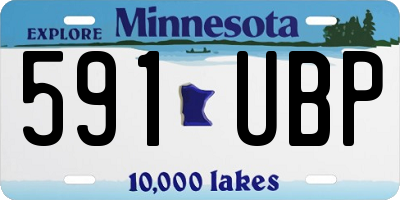 MN license plate 591UBP