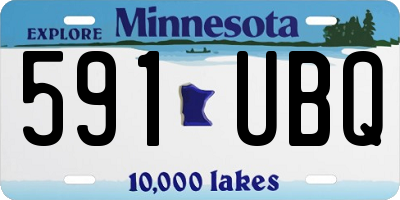 MN license plate 591UBQ