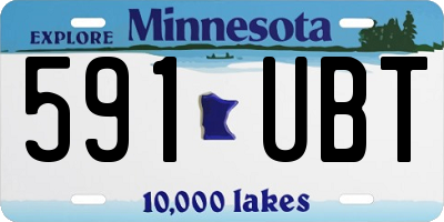 MN license plate 591UBT