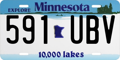 MN license plate 591UBV