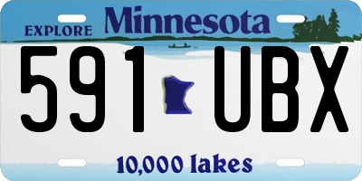 MN license plate 591UBX