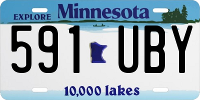 MN license plate 591UBY