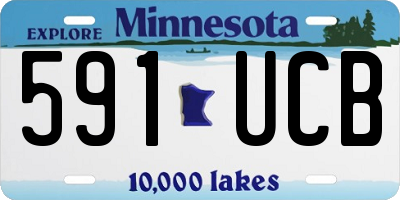 MN license plate 591UCB