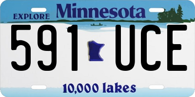 MN license plate 591UCE