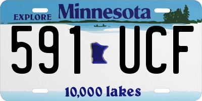 MN license plate 591UCF