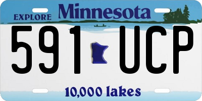 MN license plate 591UCP