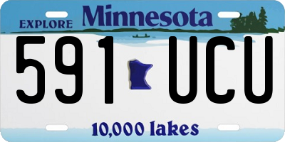 MN license plate 591UCU