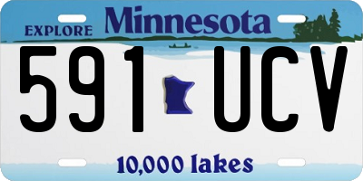 MN license plate 591UCV