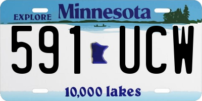 MN license plate 591UCW