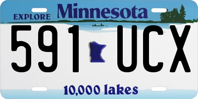 MN license plate 591UCX