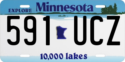 MN license plate 591UCZ