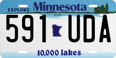 MN license plate 591UDA