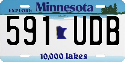 MN license plate 591UDB