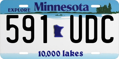 MN license plate 591UDC