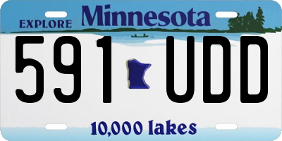 MN license plate 591UDD