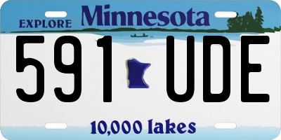MN license plate 591UDE