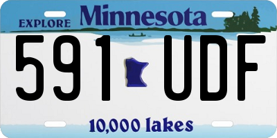 MN license plate 591UDF