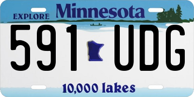 MN license plate 591UDG