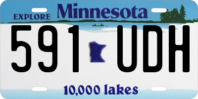 MN license plate 591UDH
