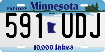 MN license plate 591UDJ