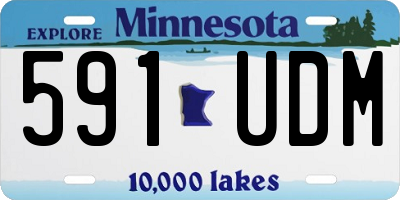 MN license plate 591UDM