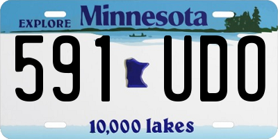 MN license plate 591UDO